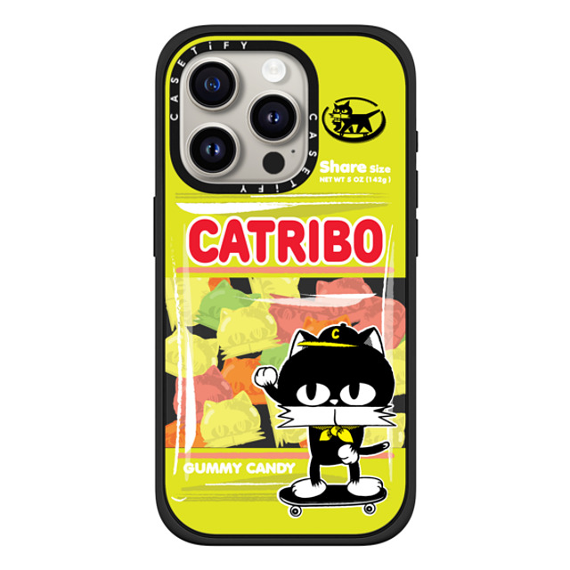 FORLEE BEAN x CASETiFY iPhone 15 Pro Case Cat,Animal マットブラック Impact Case MagSafe Compatible CATRIBO Mother's Day FORLEE BEAN x CASETiFY iPhone 15 Pro Case Cat,Animal マットブラック Impact Case MagSafe Compatible CATRIBO Mother's Day