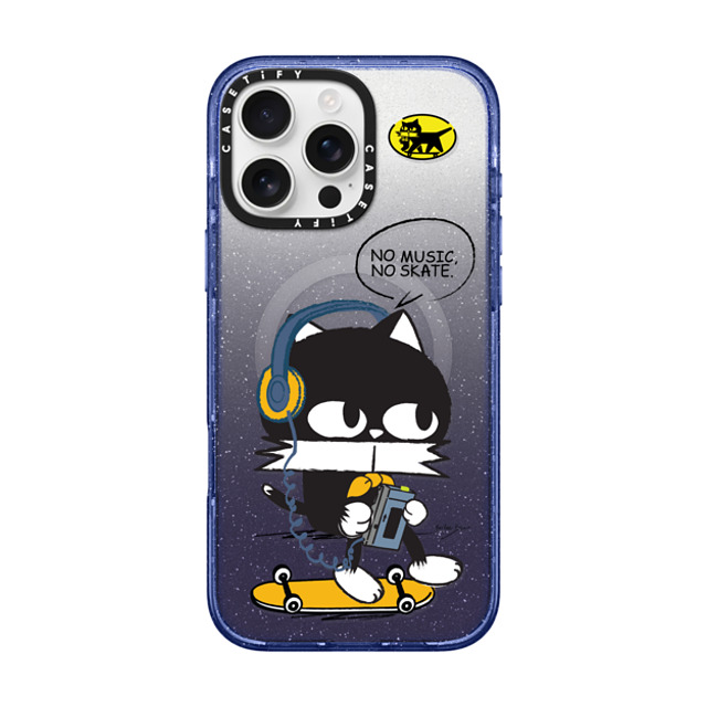 FORLEE BEAN x CASETiFY iPhone 16 Pro Max Case Glitter Indigo Impact Case MagSafe Compatible NO MUSIC, NO SKATE. FORLEE BEAN x CASETiFY iPhone 16 Pro Max Case Glitter Indigo Impact Case MagSafe Compatible NO MUSIC, NO SKATE.