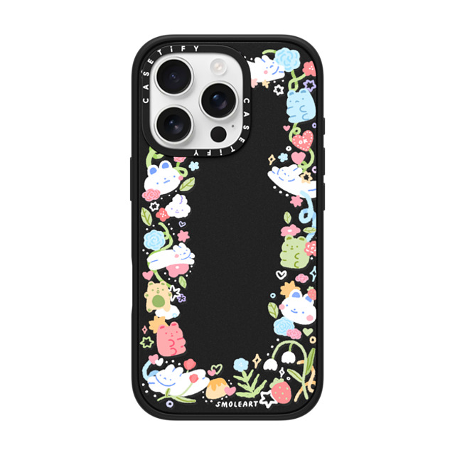 Smoleart x CASETiFY iPhone 16 Pro ケース Bunny,Cartoon マットブラック インパクトケース MagSafe対応 FUN BUNS Back to School Smoleart x CASETiFY iPhone 16 Pro ケース Bunny,Cartoon マットブラック インパクトケース MagSafe対応 FUN BUNS Back to School