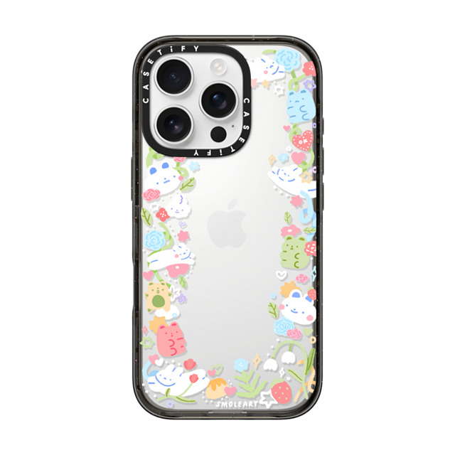 Smoleart x CASETiFY iPhone 16 Pro ケース Bunny,Cartoon ブラック インパクトケース FUN BUNS Back to School Smoleart x CASETiFY iPhone 16 Pro ケース Bunny,Cartoon ブラック インパクトケース FUN BUNS Back to School