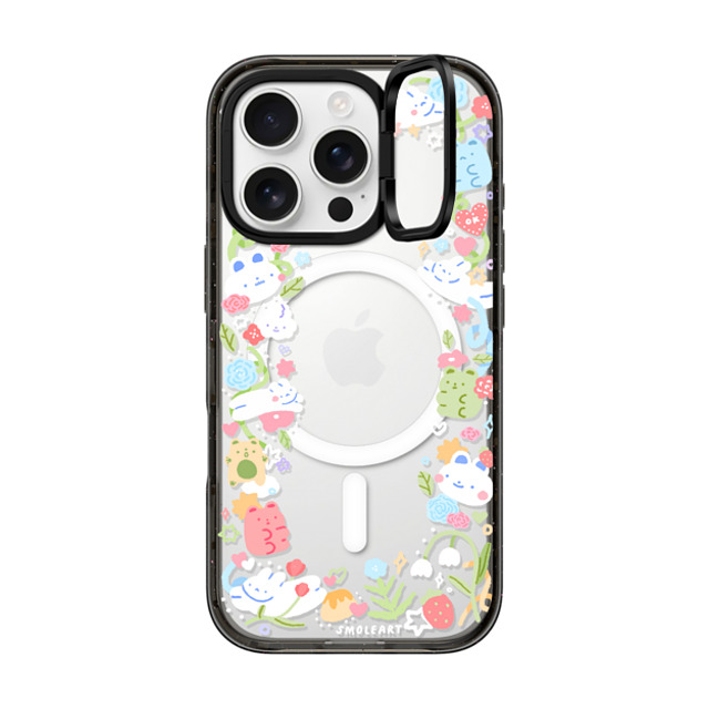 Smoleart x CASETiFY iPhone 16 Pro ケース Bunny,Cartoon ブラック インパクトリングスタンドケース MagSafe対応 FUN BUNS Back to School Smoleart x CASETiFY iPhone 16 Pro ケース Bunny,Cartoon ブラック インパクトリングスタンドケース MagSafe対応 FUN BUNS Back to School
