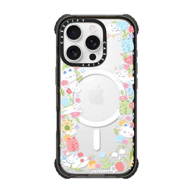 Smoleart x CASETiFY iPhone 16 Pro ケース Bunny,Cartoon ブラック ウルトラ インパクトケース MagSafe 対応 FUN BUNS Back to School Smoleart x CASETiFY iPhone 16 Pro ケース Bunny,Cartoon ブラック ウルトラ インパクトケース MagSafe 対応 FUN BUNS Back to School