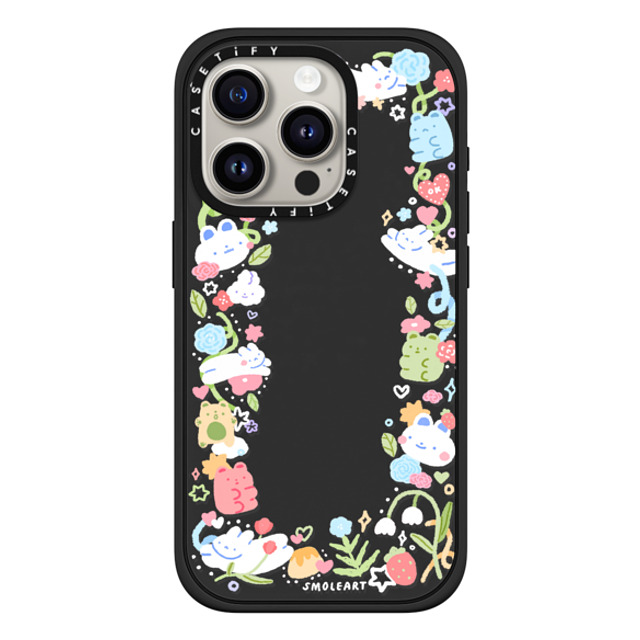 Smoleart x CASETiFY iPhone 15 Pro ケース Bunny,Cartoon マットブラック インパクトケース MagSafe対応 FUN BUNS Back to School Smoleart x CASETiFY iPhone 15 Pro ケース Bunny,Cartoon マットブラック インパクトケース MagSafe対応 FUN BUNS Back to School