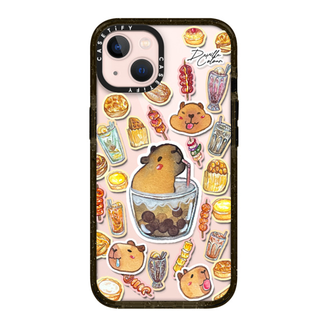 Deville Dewil x CASETiFY iPhone 13 ケース ブラック インパクトケース Capybara HK