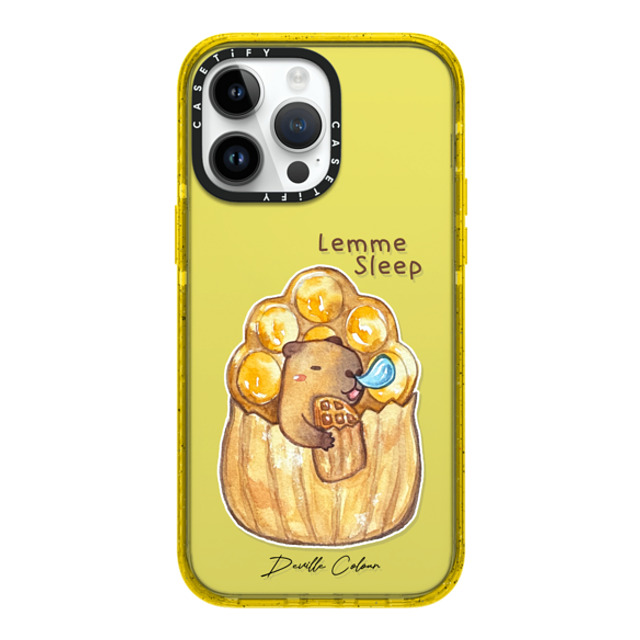 Deville Dewil x CASETiFY iPhone 14 Pro Max Case イエロー インパクトケース Capybara Egg Puff Mother's Day Deville Dewil x CASETiFY iPhone 14 Pro Max Case イエロー インパクトケース Capybara Egg Puff Mother's Day