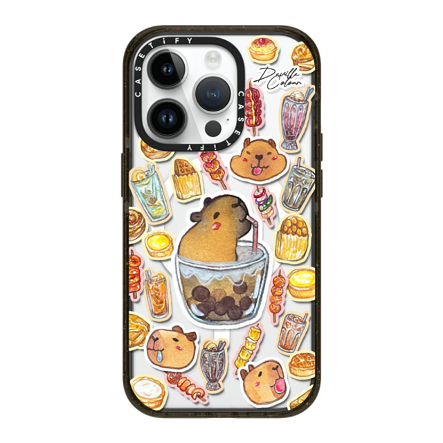 Deville Dewil x CASETiFY iPhone 14 Pro ケース ブラック インパクトケース MagSafe対応 Capybara HK