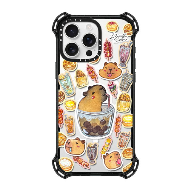 Deville Dewil x CASETiFY iPhone 16 Pro Max ケース ブラック バウンスケース Capybara HK