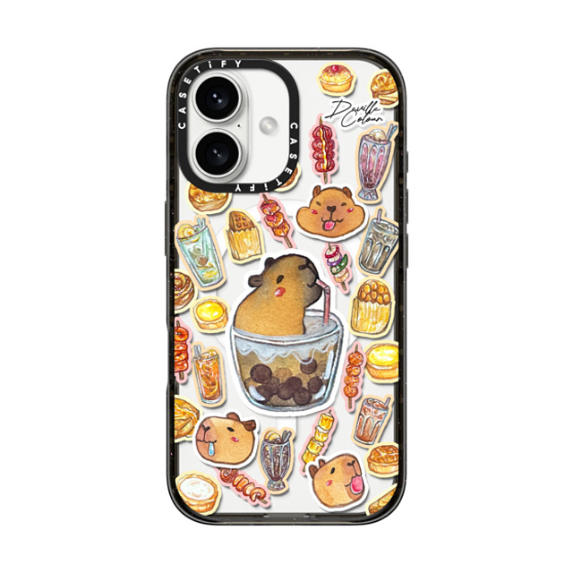 Deville Dewil x CASETiFY iPhone 16 ケース ブラック インパクトケース MagSafe対応 Capybara HK