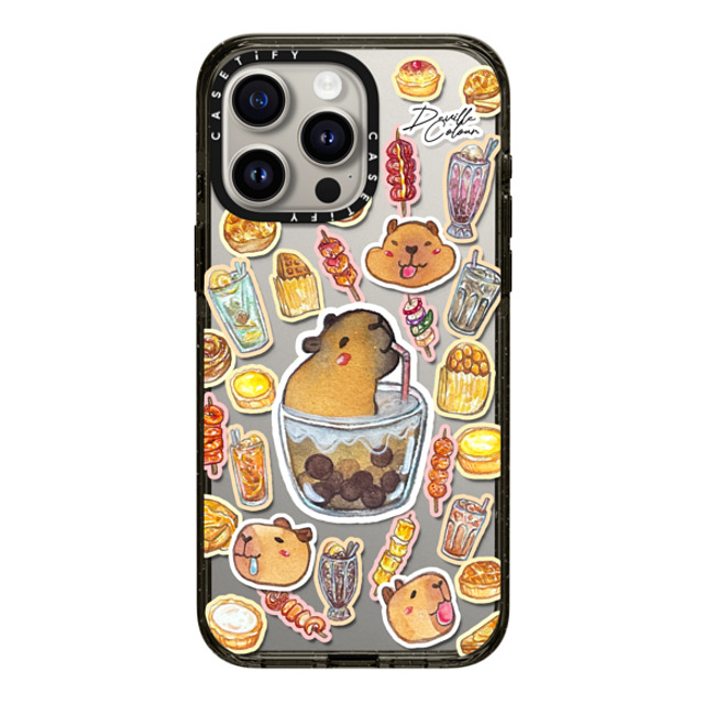 Deville Dewil x CASETiFY iPhone 15 Pro Max ケース ブラック インパクトケース Capybara HK