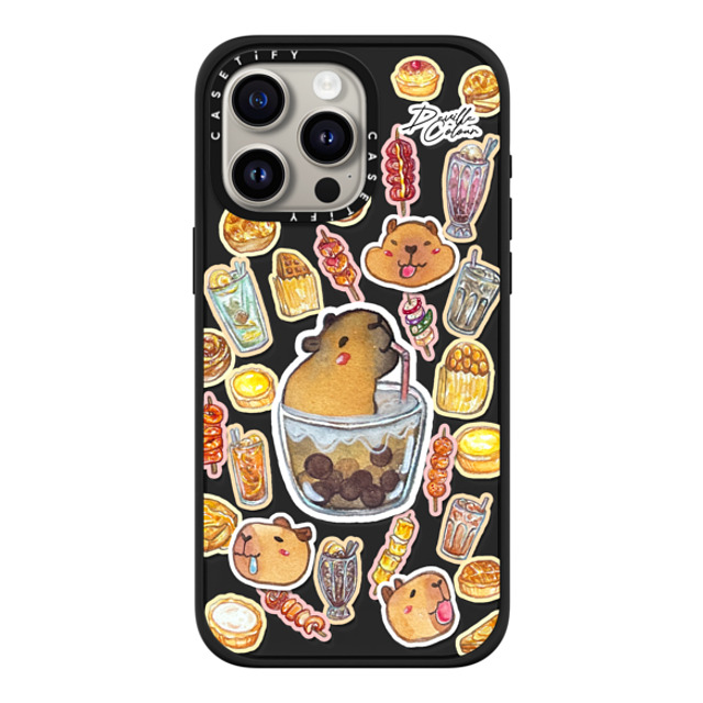 Deville Dewil x CASETiFY iPhone 15 Pro Max ケース マットブラック インパクトケース MagSafe対応 Capybara HK