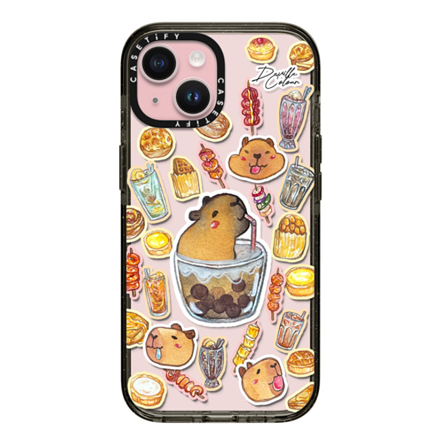 Deville Dewil x CASETiFY iPhone 15 ケース ブラック インパクトケース Capybara HK