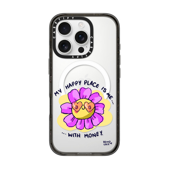 Miss Honolulu x CASETiFY iPhone 16 Pro Case Cartoon Black Impact Case MagSafe Compatible Happy Place Father's Day Miss Honolulu x CASETiFY iPhone 16 Pro Case Cartoon Black Impact Case MagSafe Compatible Happy Place Father's Day