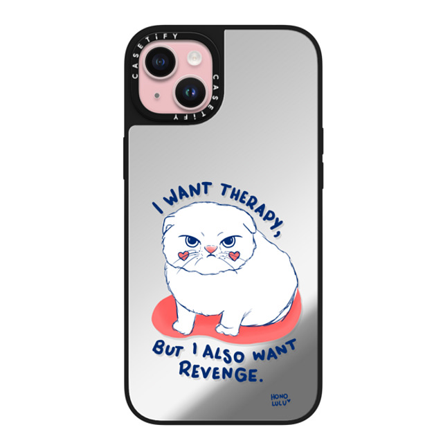 Miss Honolulu x CASETiFY iPhone 15 Plus ケース Cat,Animal Silver on Black ミラーケース MagSafe対応 Kitty Mad Back to School Miss Honolulu x CASETiFY iPhone 15 Plus ケース Cat,Animal Silver on Black ミラーケース MagSafe対応 Kitty Mad Back to School