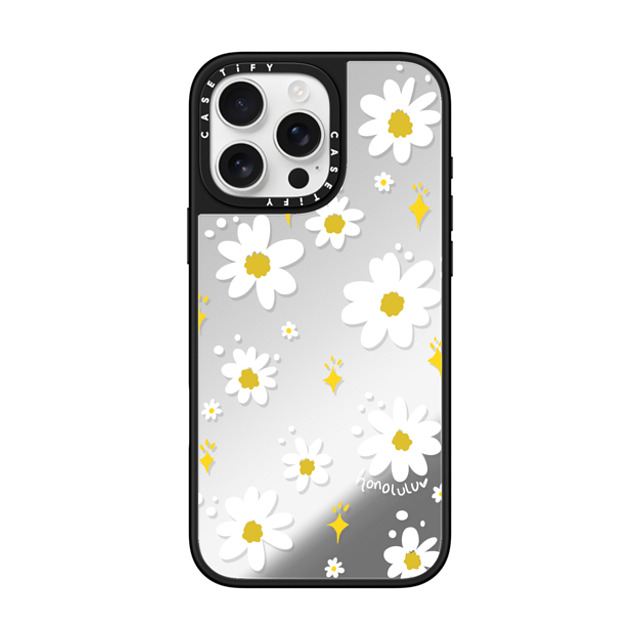 Miss Honolulu x CASETiFY iPhone 16 Pro Max Case Floral,Cartoon Silver on Black ミラーケース MagSafe対応 DAISIES IN SUMMER Mother's Day Miss Honolulu x CASETiFY iPhone 16 Pro Max Case Floral,Cartoon Silver on Black ミラーケース MagSafe対応 DAISIES IN SUMMER Mother's Day