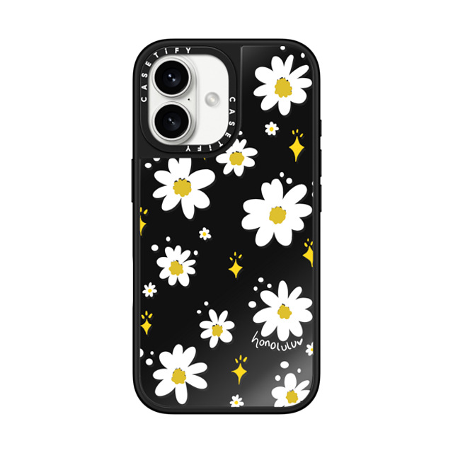 Miss Honolulu x CASETiFY iPhone 16 Case Black on Black ミラーケース MagSafe対応 DAISIES IN SUMMER Miss Honolulu x CASETiFY iPhone 16 Case Black on Black ミラーケース MagSafe対応 DAISIES IN SUMMER