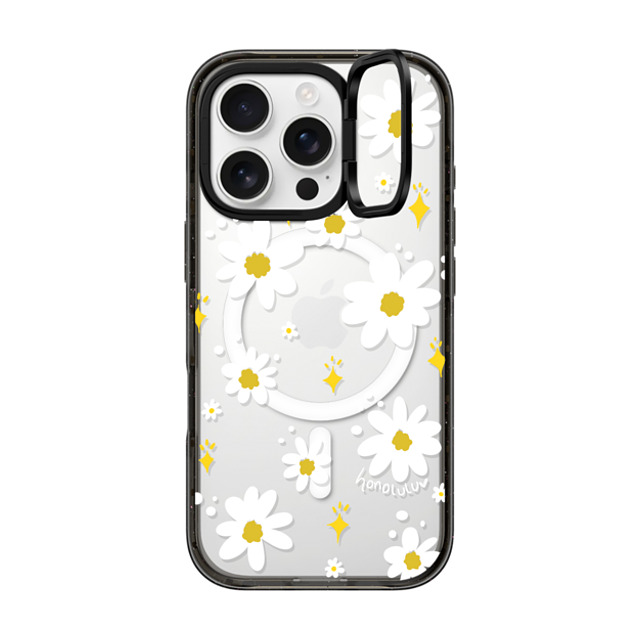 Miss Honolulu x CASETiFY iPhone 16 Pro ケース Floral,Cartoon ブラック インパクトリングスタンドケース MagSafe対応 DAISIES IN SUMMER Father's Day Miss Honolulu x CASETiFY iPhone 16 Pro ケース Floral,Cartoon ブラック インパクトリングスタンドケース MagSafe対応 DAISIES IN SUMMER Father's Day