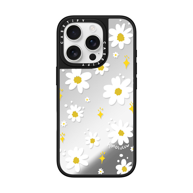 Miss Honolulu x CASETiFY iPhone 16 Pro Case Floral,Cartoon Silver on Black ミラーケース MagSafe対応 DAISIES IN SUMMER Father's Day Miss Honolulu x CASETiFY iPhone 16 Pro Case Floral,Cartoon Silver on Black ミラーケース MagSafe対応 DAISIES IN SUMMER Father's Day