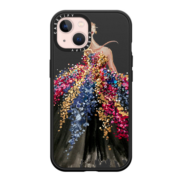 designlovefest x CASETiFY iPhone 13 ケース マットブラック インパクトケース MagSafe対応 Blooming Gown