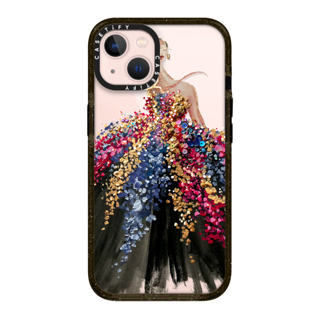 designlovefest x CASETiFY iPhone 13 ケース ブラック インパクトケース Blooming Gown