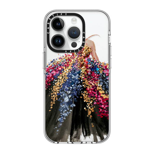 designlovefest x CASETiFY iPhone 14 Pro ケース クリア クリア ケース MagSafe対応 Blooming Gown