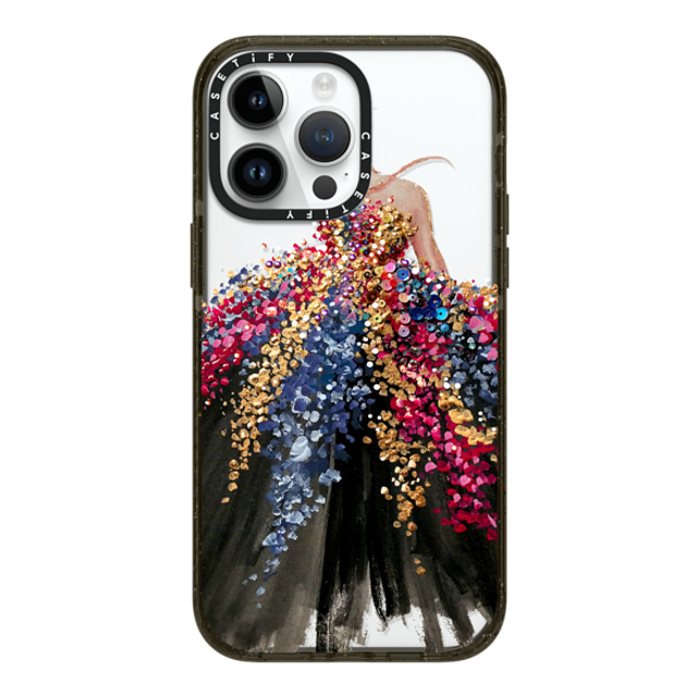 designlovefest x CASETiFY iPhone 14 Pro Max ケース ブラック インパクトケース MagSafe対応 Blooming Gown