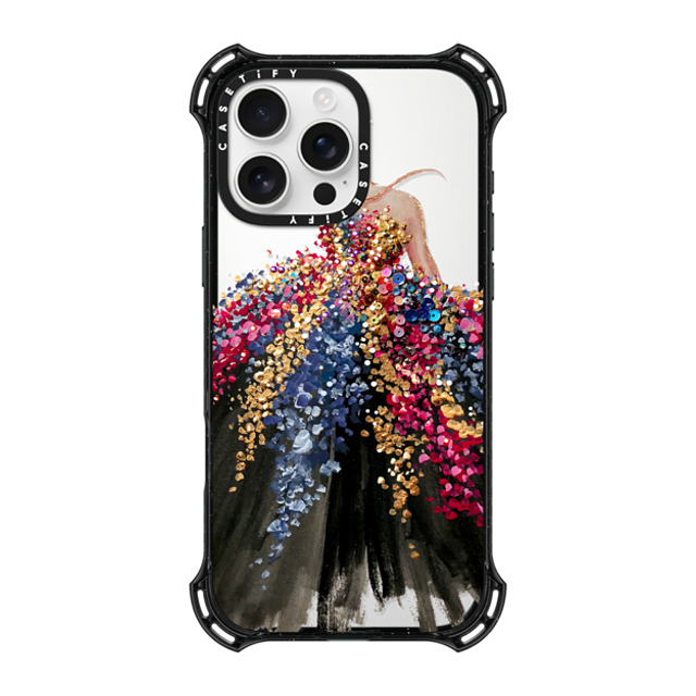 designlovefest x CASETiFY iPhone 16 Pro Max ケース ブラック バウンスケース Blooming Gown