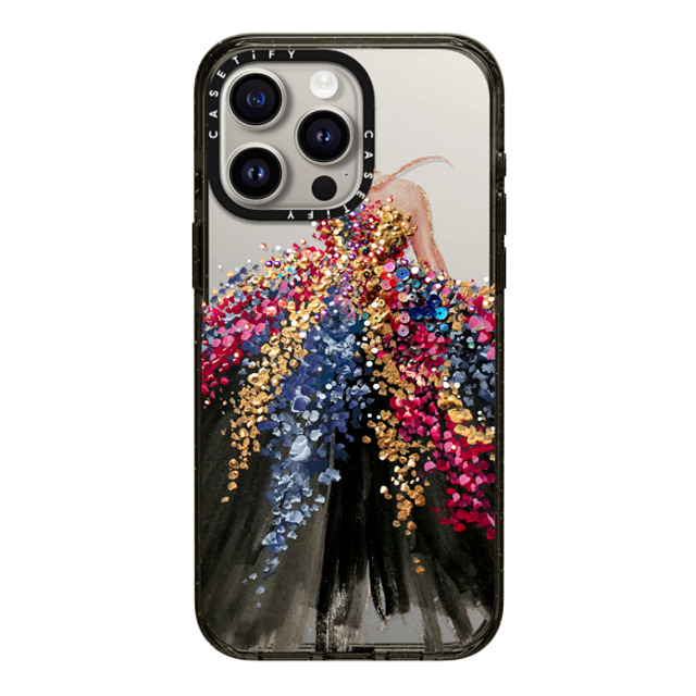 designlovefest x CASETiFY iPhone 15 Pro Max ケース ブラック インパクトケース Blooming Gown