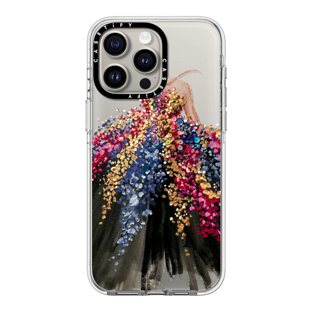 designlovefest x CASETiFY iPhone 15 Pro Max ケース クリア クリア ケース MagSafe対応 Blooming Gown