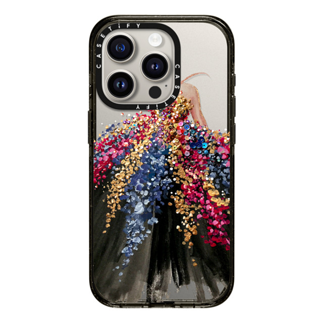 designlovefest x CASETiFY iPhone 15 Pro ケース ブラック インパクトケース Blooming Gown