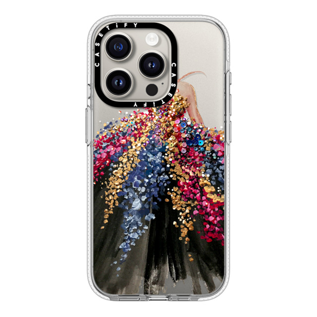 designlovefest x CASETiFY iPhone 15 Pro ケース クリア クリア ケース MagSafe対応 Blooming Gown