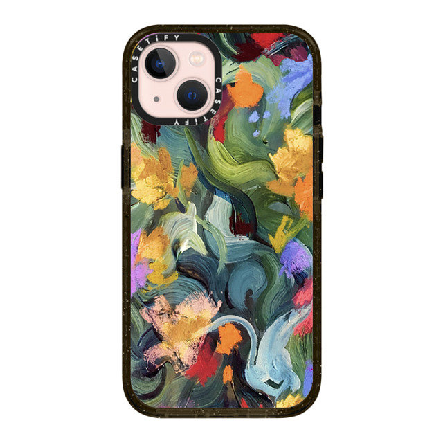 designlovefest x CASETiFY iPhone 13 ケース ブラック インパクトケース In the Tulips