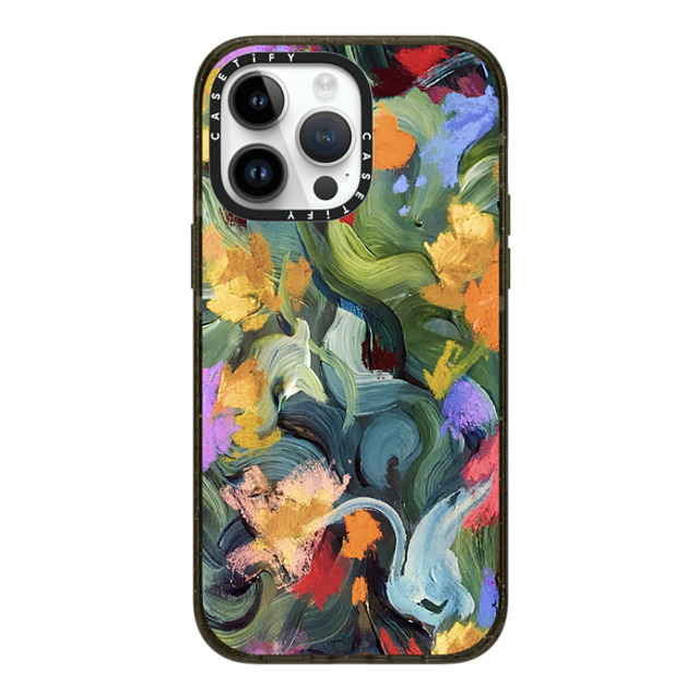 designlovefest x CASETiFY iPhone 14 Pro Max ケース ブラック インパクトケース MagSafe対応 In the Tulips