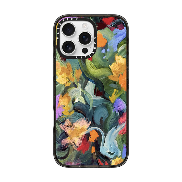 designlovefest x CASETiFY iPhone 16 Pro Max ケース ブラック インパクトケース In the Tulips