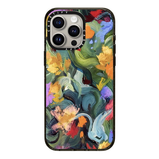 designlovefest x CASETiFY iPhone 15 Pro Max ケース ブラック インパクトケース In the Tulips