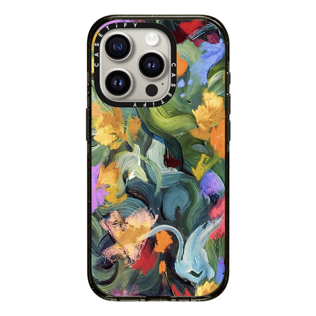 designlovefest x CASETiFY iPhone 15 Pro ケース ブラック インパクトケース MagSafe対応 In the Tulips