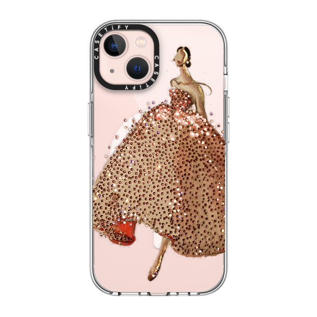 designlovefest x CASETiFY iPhone 13 ケース クリア クリア ケース MagSafe対応 Sparkling Gown