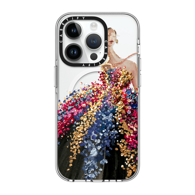 designlovefest x CASETiFY iPhone 14 Pro ケース クリア クリア ケース MagSafe対応 Blooming Gown