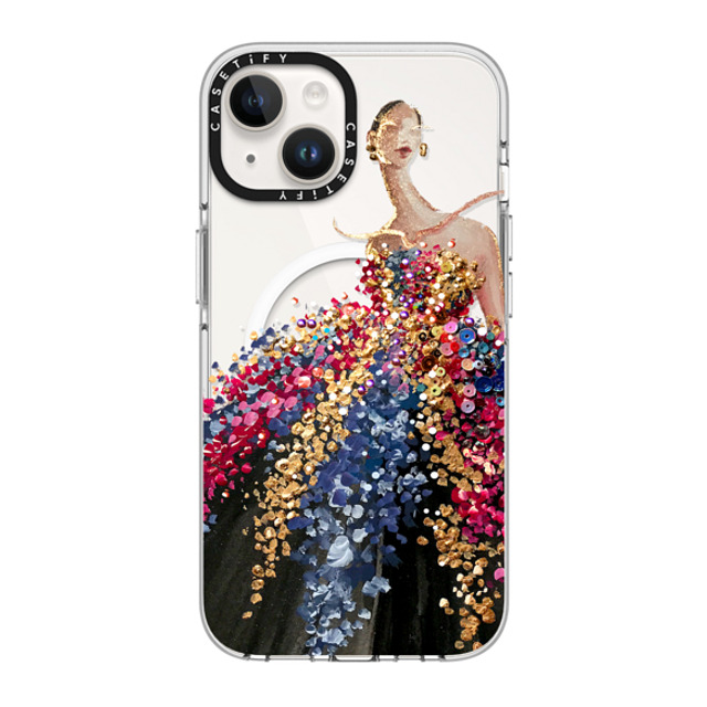 designlovefest x CASETiFY iPhone 14 ケース クリア クリア ケース MagSafe対応 Blooming Gown