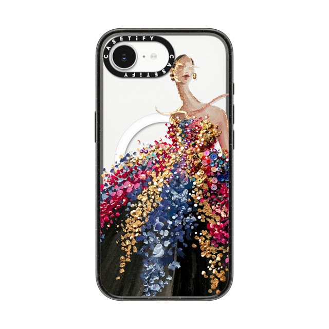 designlovefest x CASETiFY iPhone 16e ケース Portraiture ブラック インパクトケース MagSafe対応 Blooming Gown Father's Day designlovefest x CASETiFY iPhone 16e ケース Portraiture ブラック インパクトケース MagSafe対応 Blooming Gown Father's Day