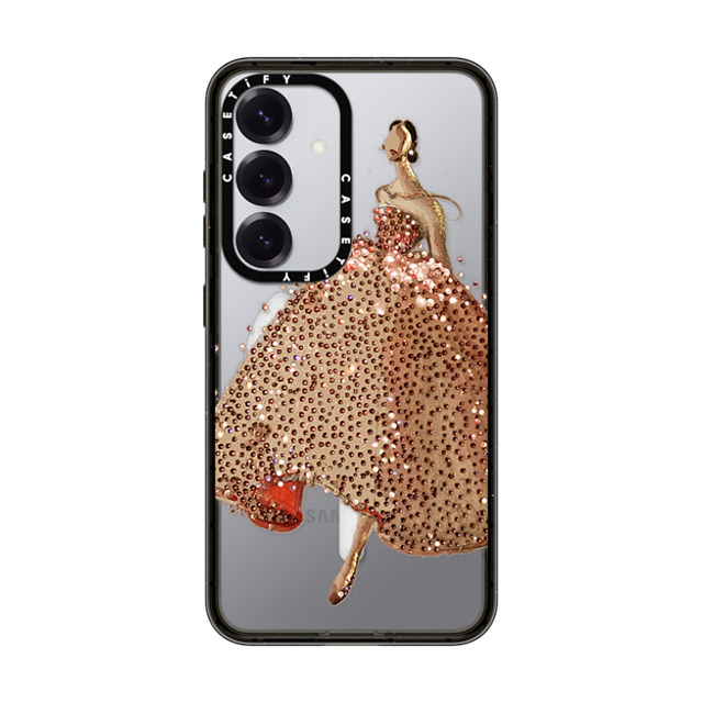 designlovefest x CASETiFY Galaxy S25 �P�[�X Portraiture �u���b�N �}�O�l�b�g�� �C���p�N�g�P�[�X Sparkling Gown