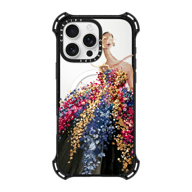 designlovefest x CASETiFY iPhone 16 Pro Max ケース ブラック バウンスケース Blooming Gown