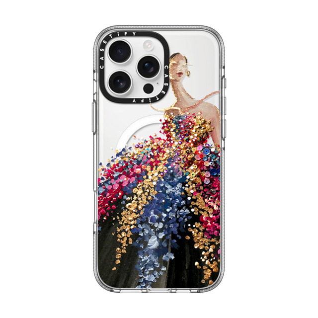 designlovefest x CASETiFY iPhone 16 Pro Max ケース クリア クリア ケース MagSafe対応 Blooming Gown