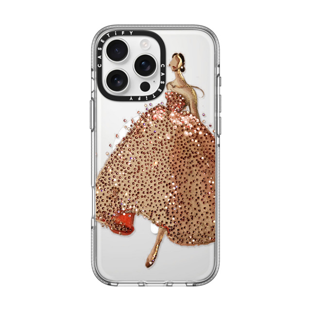 designlovefest x CASETiFY iPhone 16 Pro Max ケース クリア クリア ケース MagSafe対応 Sparkling Gown