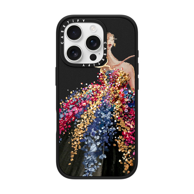 designlovefest x CASETiFY iPhone 16 Pro ケース マットブラック インパクトケース Blooming Gown