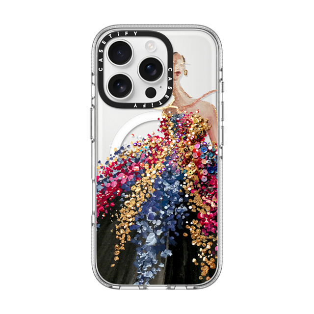 designlovefest x CASETiFY iPhone 16 Pro ケース クリア クリア ケース MagSafe対応 Blooming Gown