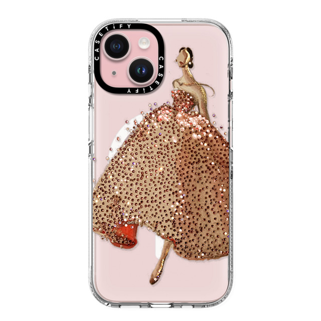 designlovefest x CASETiFY iPhone 15 ケース クリア クリア ケース MagSafe対応 Sparkling Gown