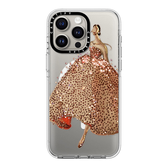 designlovefest x CASETiFY iPhone 15 Pro Max ケース クリア クリア ケース MagSafe対応 Sparkling Gown