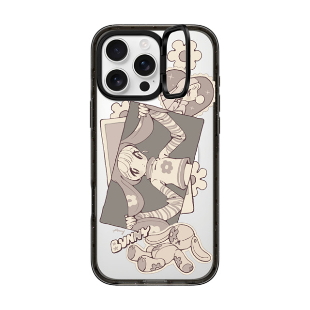 AAMY x CASETiFY iPhone 16 Pro Max ケース Bunny,Animal ブラック インパクトリングスタンドケース MagSafe対応 モノクロ Father's Day AAMY x CASETiFY iPhone 16 Pro Max ケース Bunny,Animal ブラック インパクトリングスタンドケース MagSafe対応 モノクロ Father's Day
