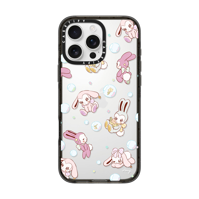 AAMY x CASETiFY iPhone 16 Pro Max ケース Sticker,Bunny ブラック インパクトケース bubble bunnies Mother's Day AAMY x CASETiFY iPhone 16 Pro Max ケース Sticker,Bunny ブラック インパクトケース bubble bunnies Mother's Day