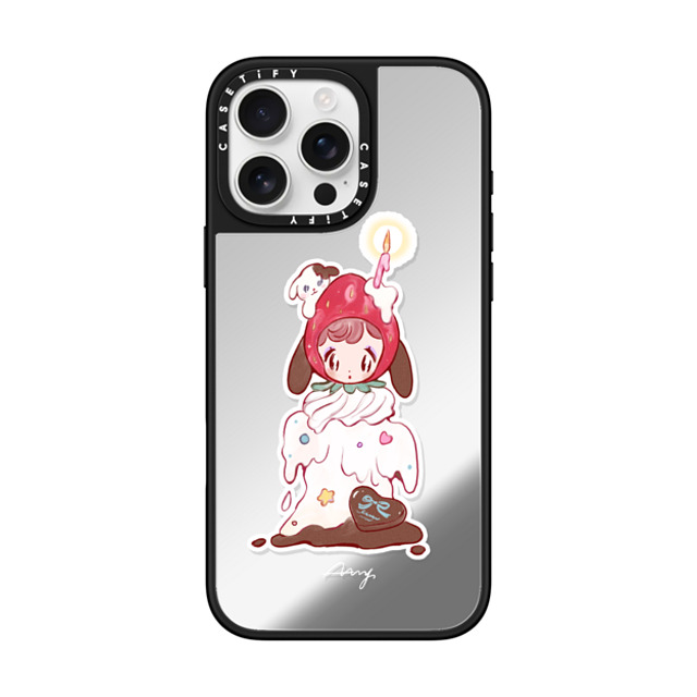 AAMY x CASETiFY iPhone 16 Pro Max Case Dog,Animal Silver on Black ミラーケース MagSafe対応 shortcake puppy Back to School AAMY x CASETiFY iPhone 16 Pro Max Case Dog,Animal Silver on Black ミラーケース MagSafe対応 shortcake puppy Back to School